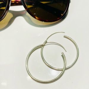 Vintage Sterling Silver Hoops